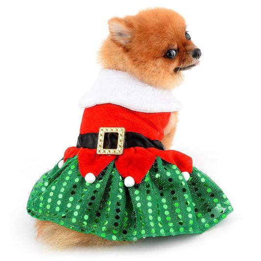 VESTIDO MAMÁ NOEL VERDE